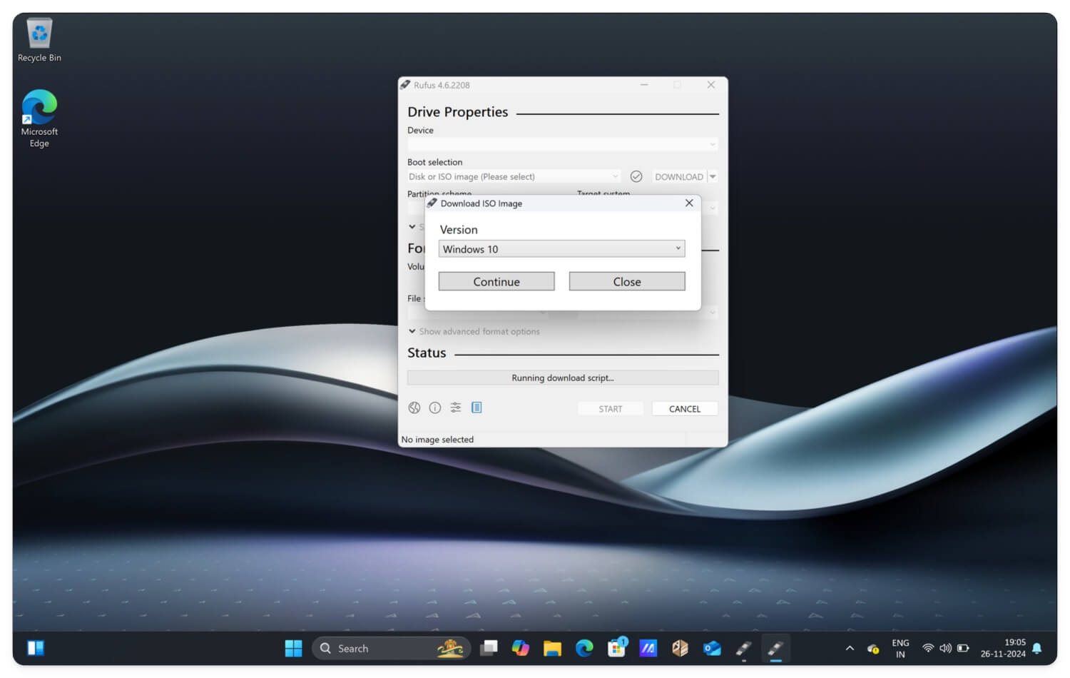 Rufus를 사용하여 Windows 10 ISO 파일 다운로드