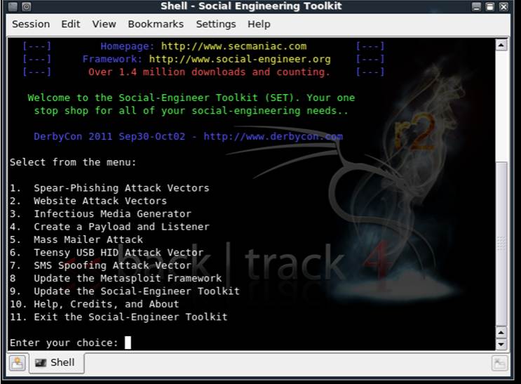 social - engineering- toolkit- 5 Mejores Herramientas de Hacking Para Windows 10