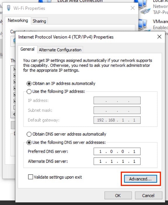 changing dns server