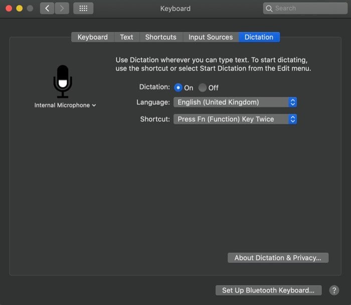 Diktat auf dem Mac aktivieren