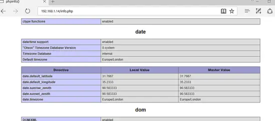 Output info PHP