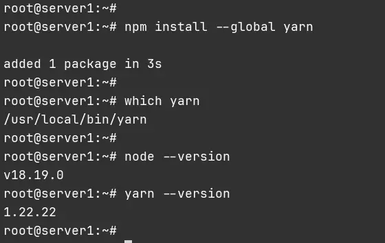 verificar yarn