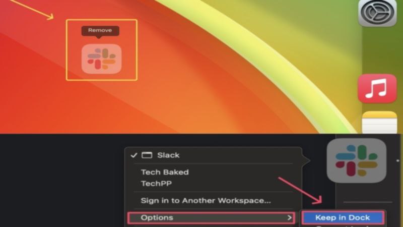 App im Dock wieder hinzufügen