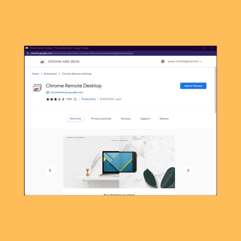client chrome remote desktop per windows