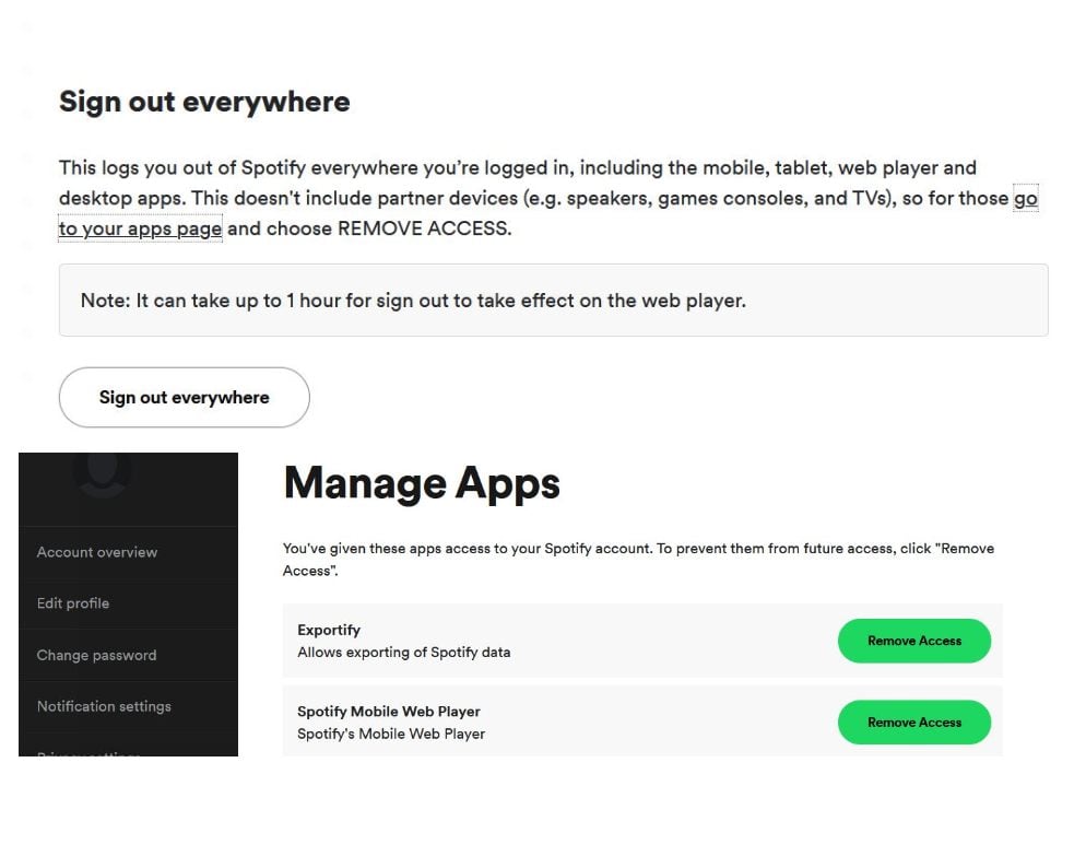 spotify keeps crashing - sign out everywhere