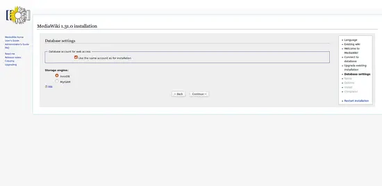 Selecionar tipo de banco de dados