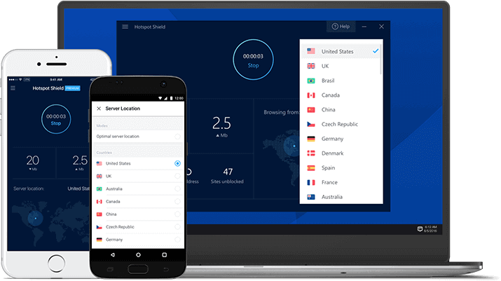 Hotspot Shield- 無制限の帯域幅VPN