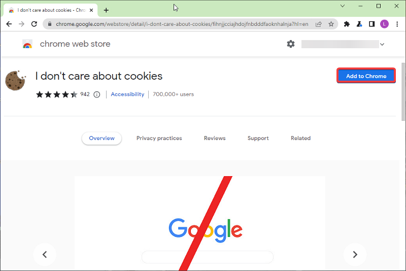 blocchi pop-up per cookie - non mi interessa dei cookie