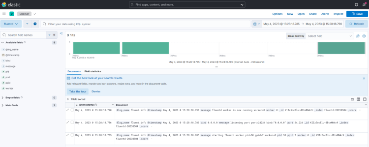 Kibana Fluentd Überwachungsprotokolle