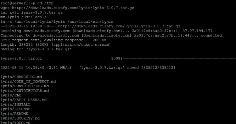 Installa lo scanner di sicurezza Lynis