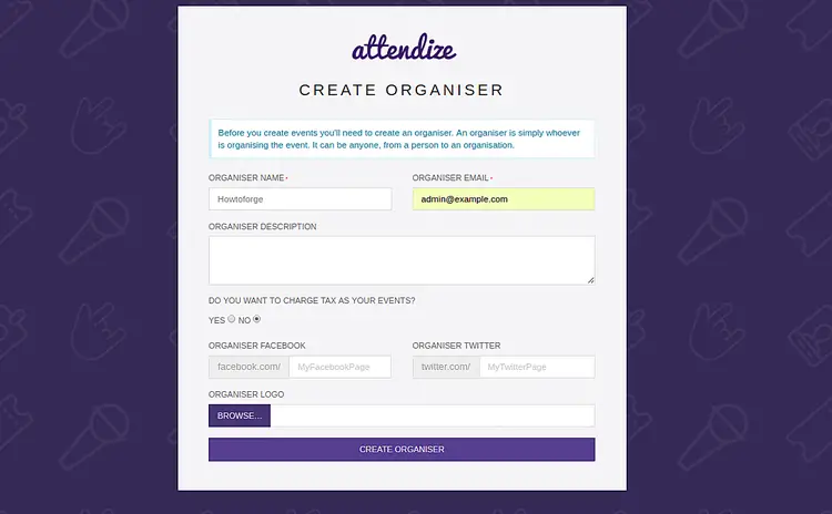 Criar Organizador
