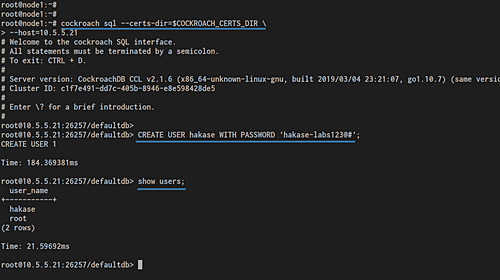 Shell SQL di CockroachDB