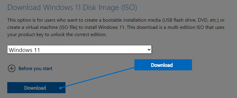 Download do Windows 11 ISO