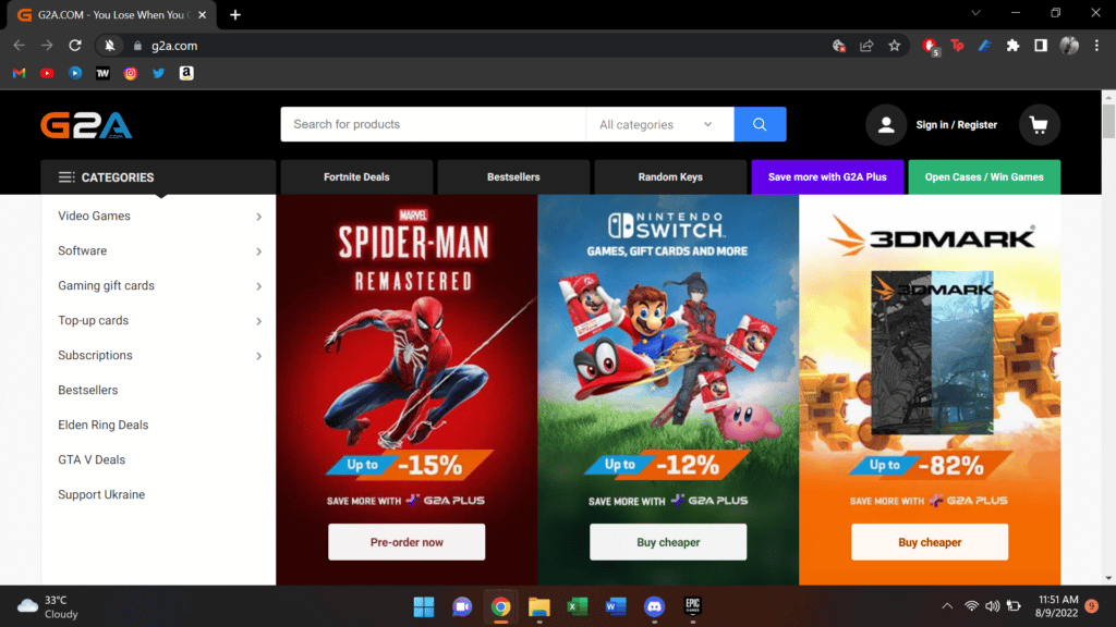 Melhores Sites para baixar Jogos de PC: G2A