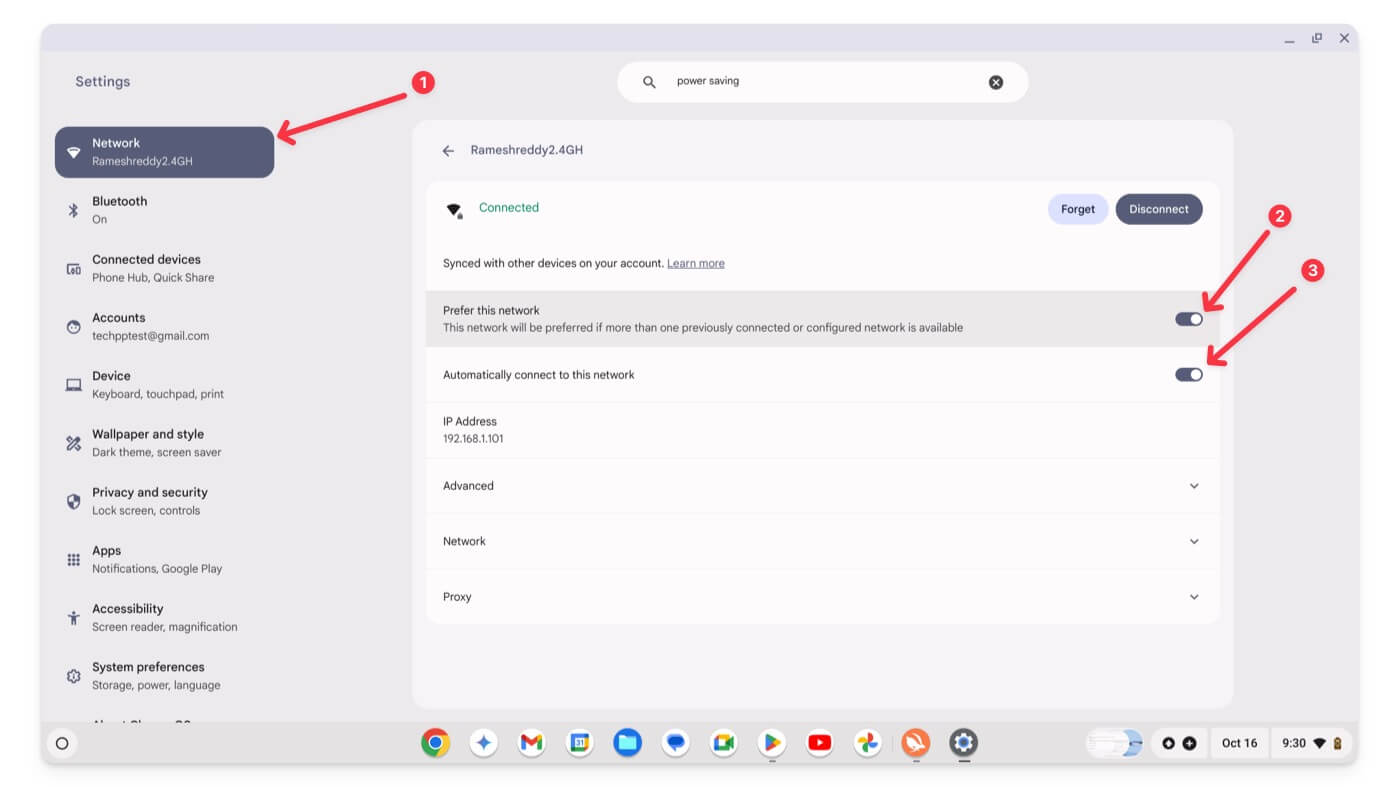 chromebook automatically connect to the preferred network