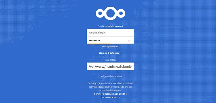 Connexion NextCloud