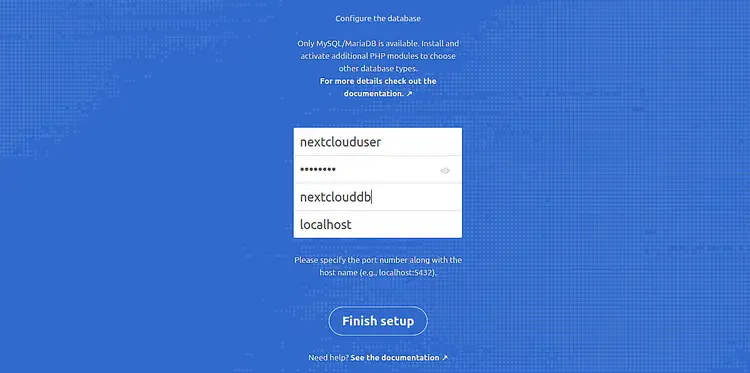 Configurer la base de données