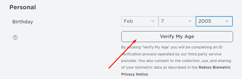 Verificar Edad Roblox