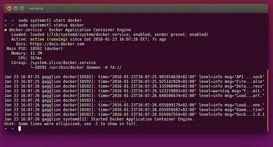 Démarrer Docker
