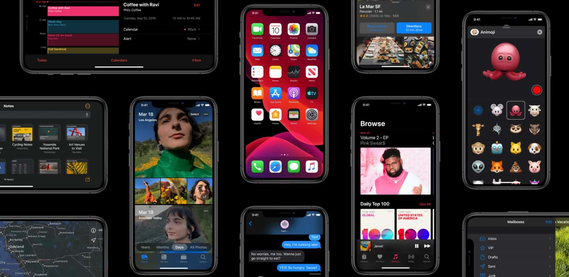 mode sombre dans iOS 13
