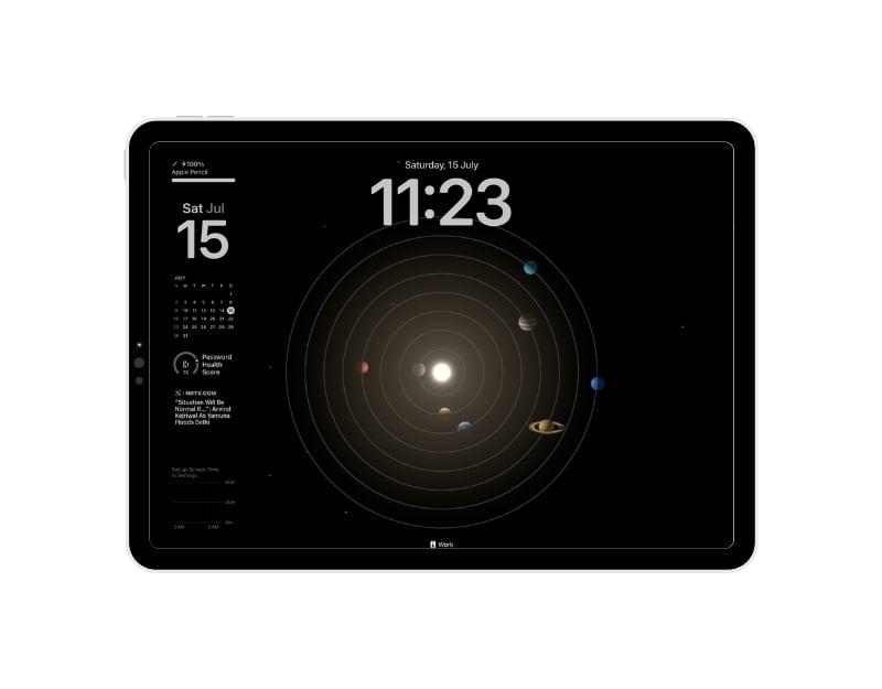 Apple iPadロック画面の壁紙
