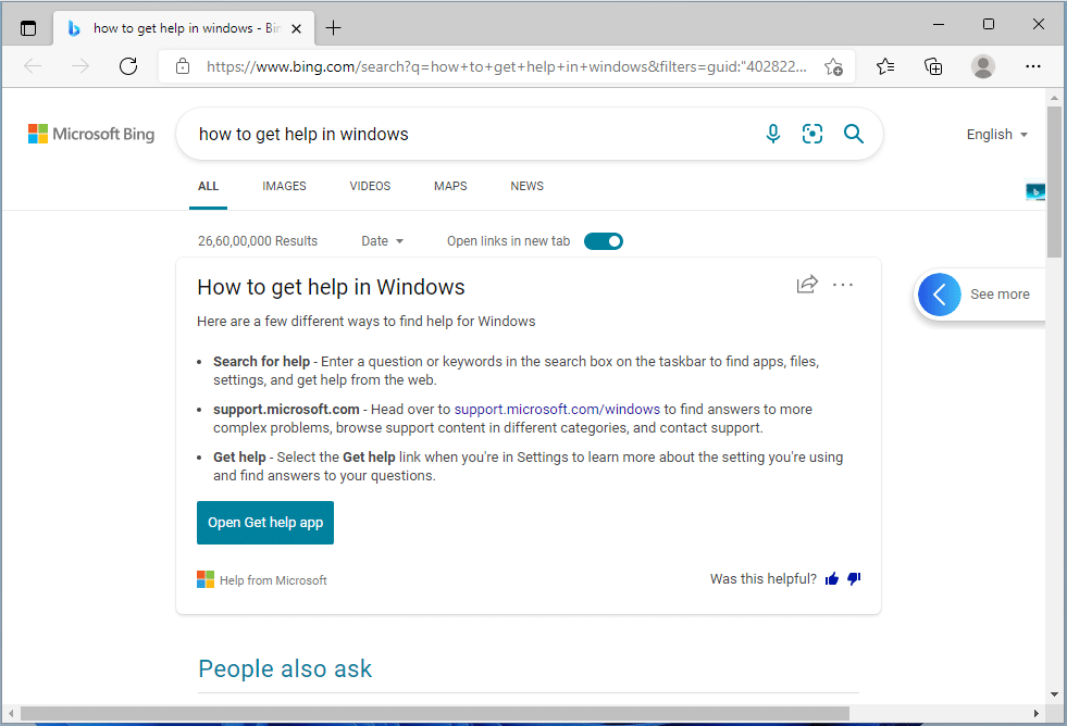 Windows 11でのオンラインヘルプを取得