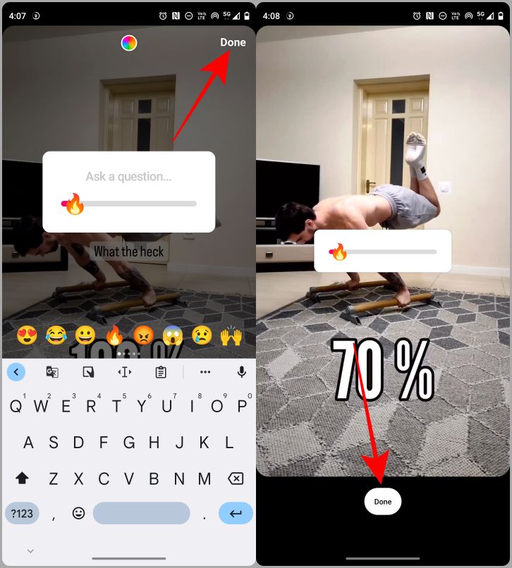 ajout d'un autocollant aux reels sur instagram étape 2