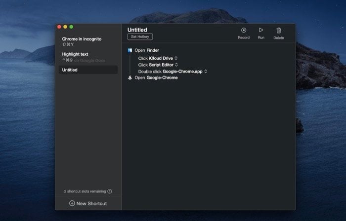 raccourci personnalisé keysmith pour mac 