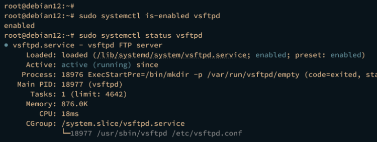 verify vsftpd