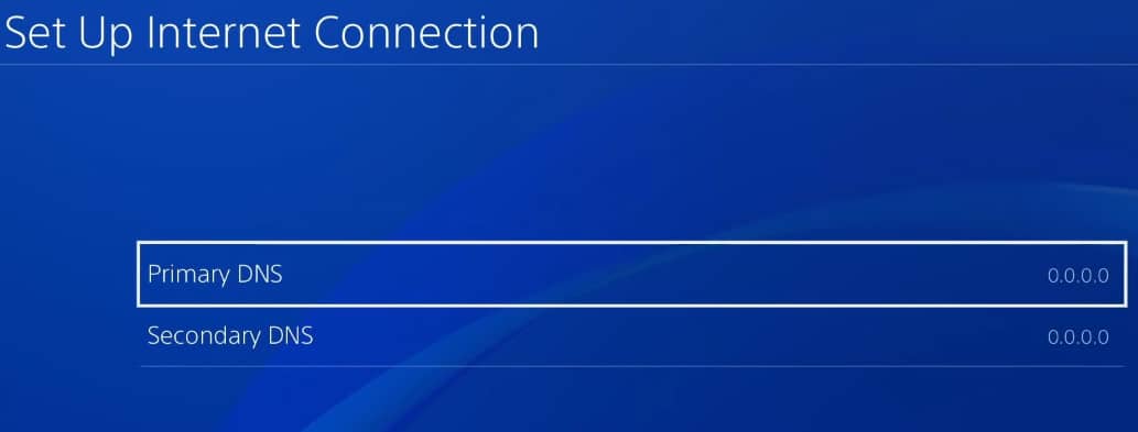 Изменить DNS на PS4