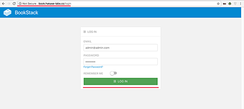 Login do BookStack