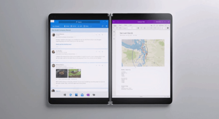 Microsoft Surface NeoはデュアルディスプレイとWindows 10X OSを搭載した折りたたみ式デバイスです - surface neo e1570030824379
