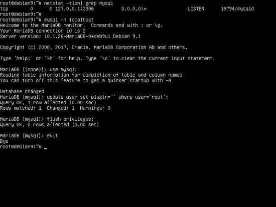 Configurer la connexion utilisateur root MySQL