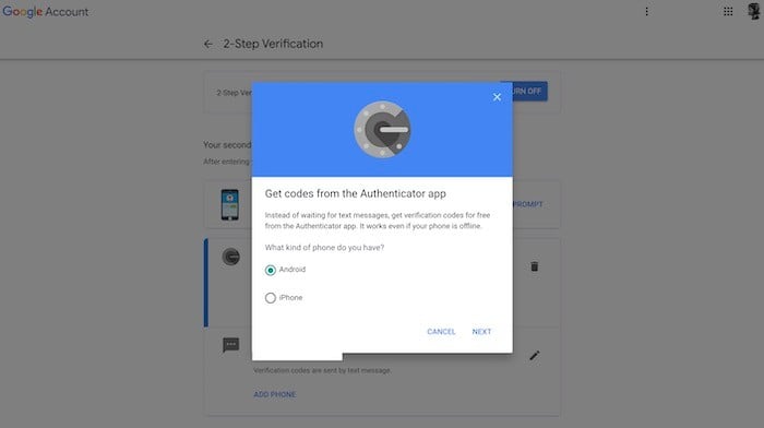 come spostare google authenticator su un nuovo telefono - spostare authenticator 2