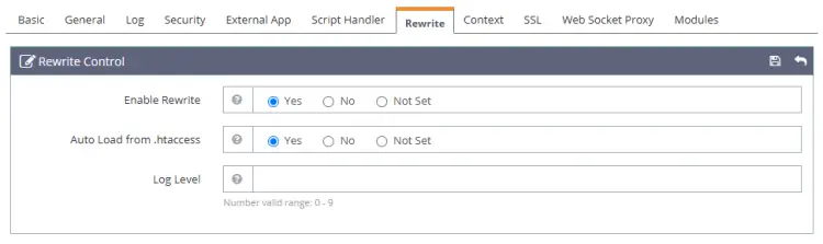 OpenLiteSpeed Rewrite-Steuerung