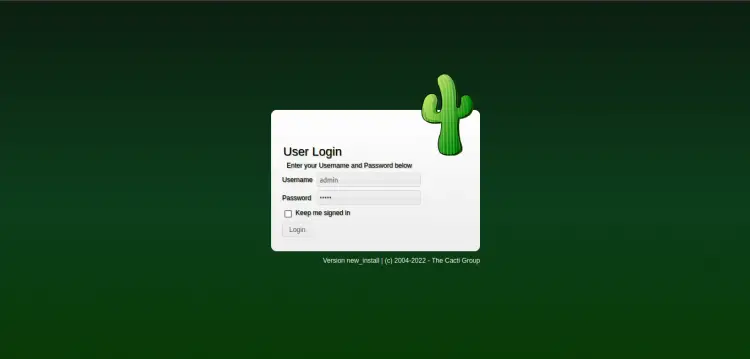 Accesso a Cacti