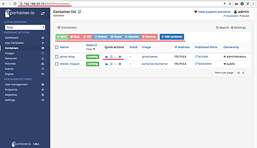 Gestionar contenedores con Portainer