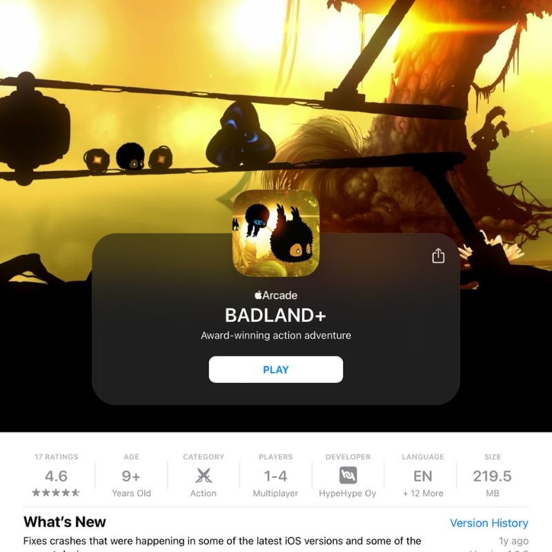jeu badland pour apple arcade