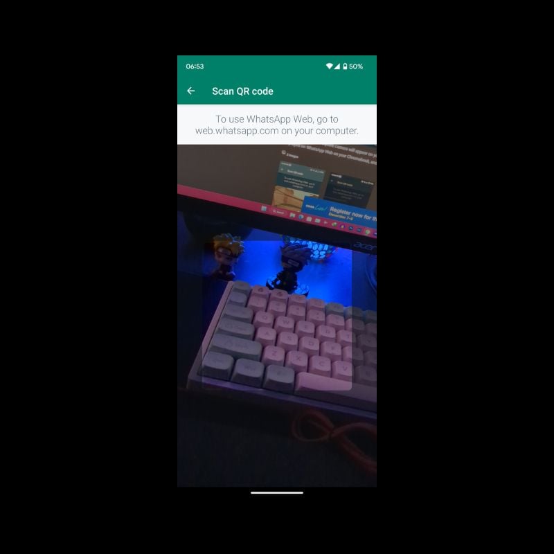 WhatsApp WebのQRスキャナー