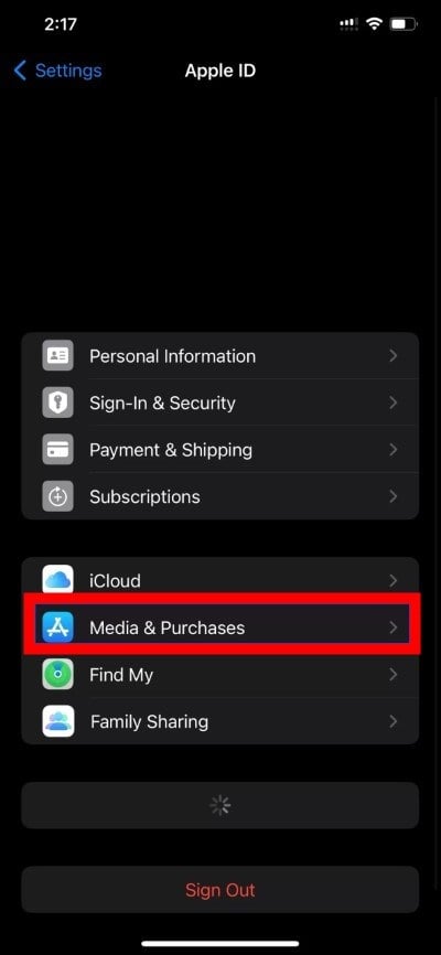 media and purchases