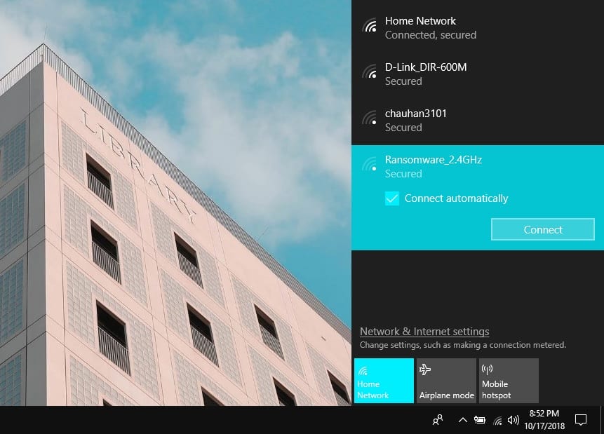 Conectar a uma Rede de Internet Diferente
