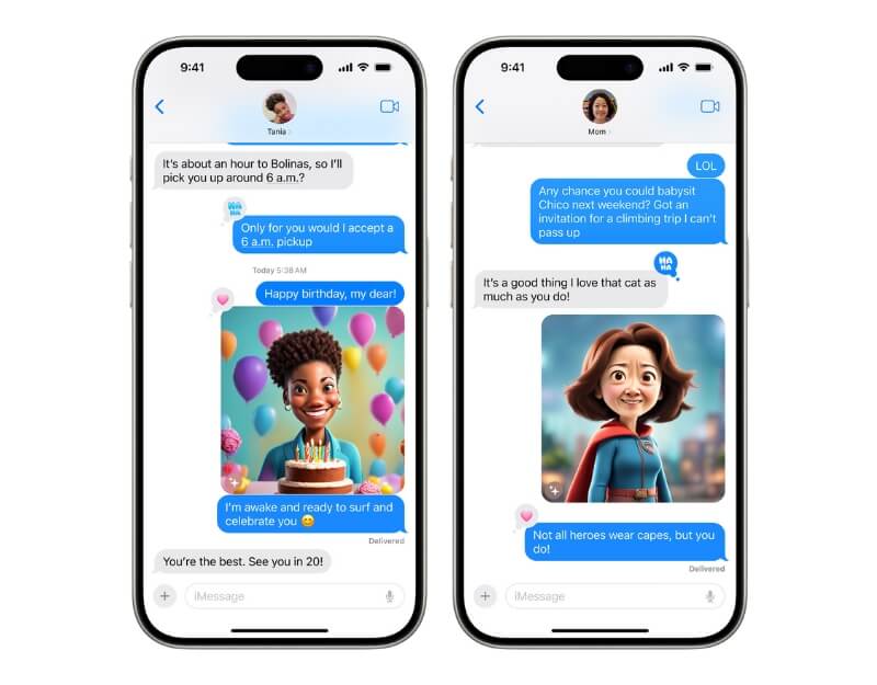 特別なイベントに基づいて画像を生成するApple iMessage