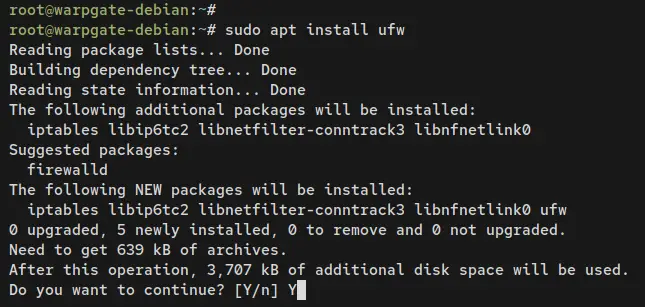install ufw