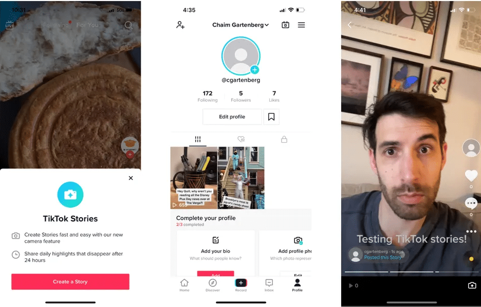 TikTok Stories