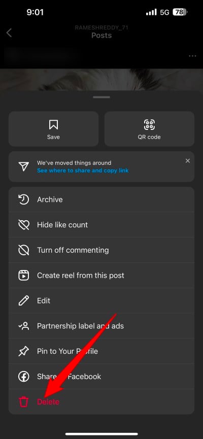 comment supprimer complètement tous vos posts instagram