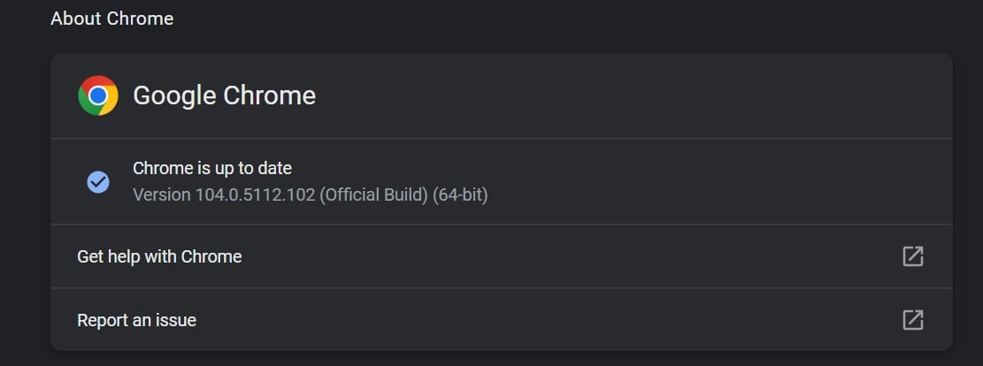 chrome update