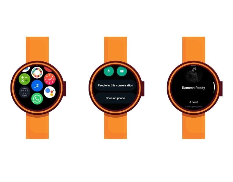 профиль и информация whatsapp wearos