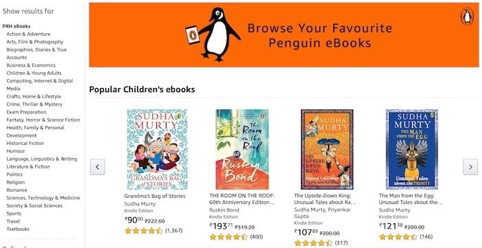 L'ère des eBooks arrive ? Penguin lance une librairie exclusive d'eBooks sur Amazon Inde ! - Penguin Amazon Inde