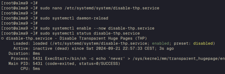 disable thp