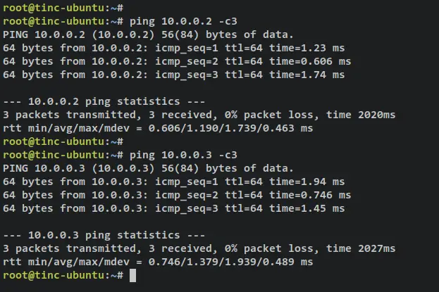 ping tinc-ubuntu
